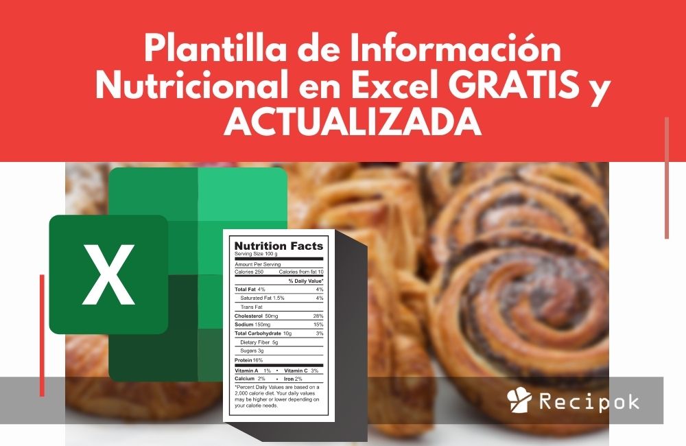 Plantilla de Información Nutricional en Excel GRATIS y ACTUALIZADA