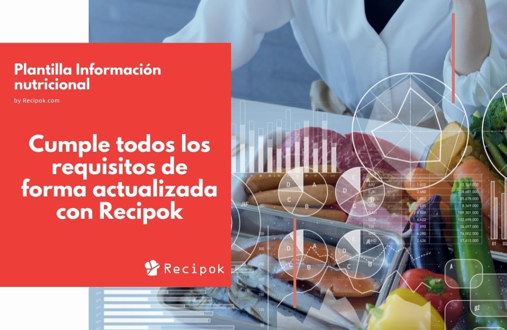 recipok y etiqueta con información nutricional