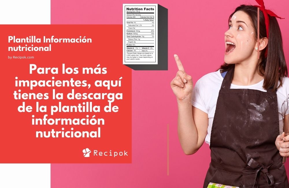 información nutricional cálculo