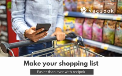Recipok allows you to keep your shopping list organised.