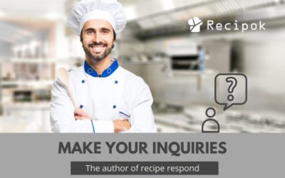 How can I ask the author of a recipe if I have questions?