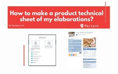 How to make a product technical sheet in our bakery or kitchen