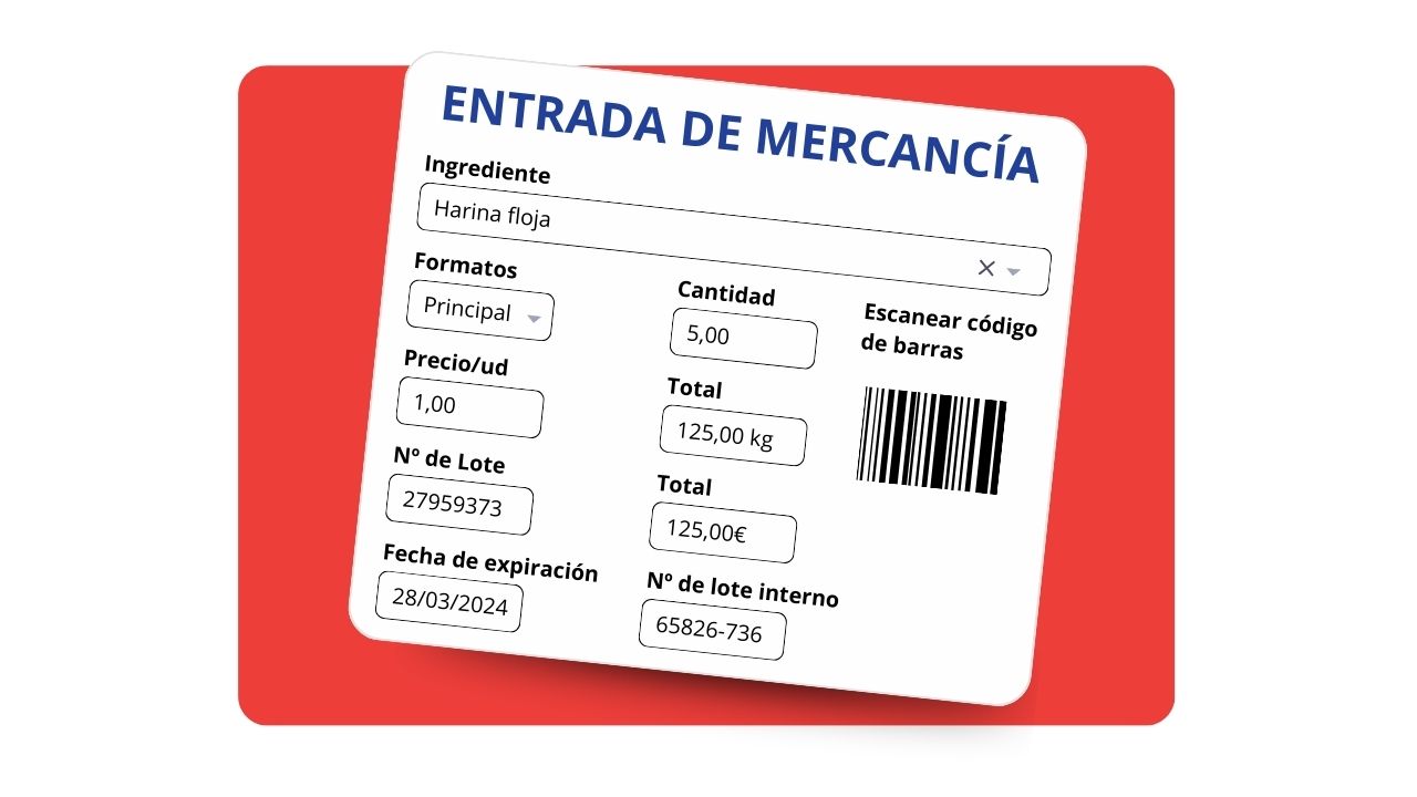 entrada de mercancias con trazabilidad