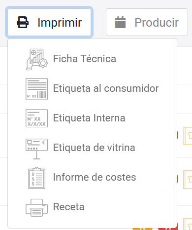 imprimir informe receta