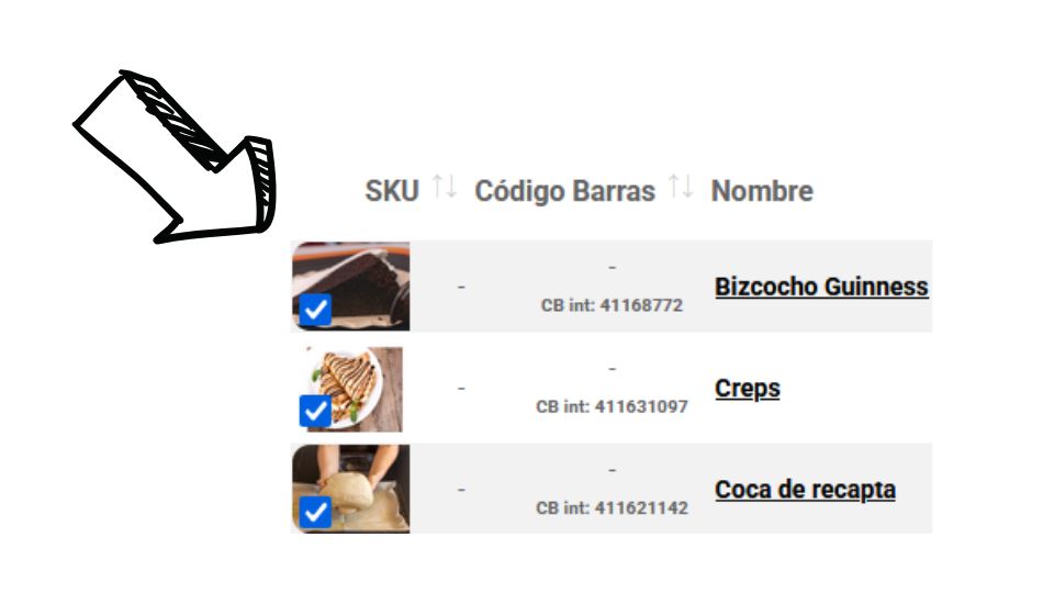 seleccionar recetas