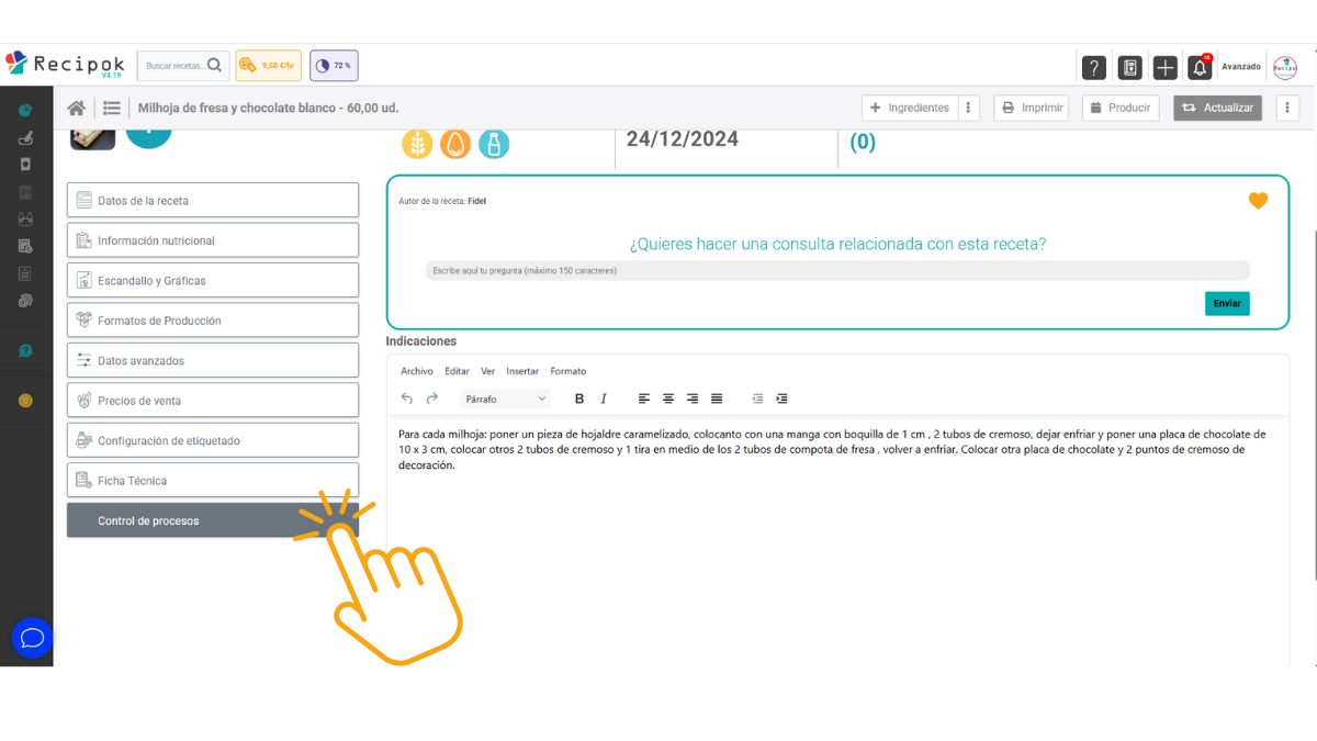 Crear control de procesos en la producción alimentaria