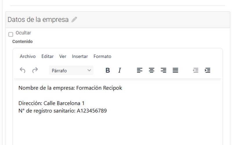 editar bloques de la plantilla de ficha tecnica